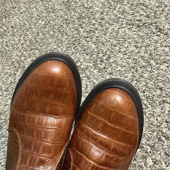 Dr Martens Women's Flora Croc Chelsea Boots Brown Leather Size 7 US - Picture 11 of 11